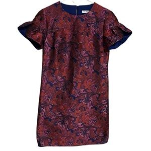 Trina Turk Paisley Jacinta Shift Mini Dress In Red Size 4